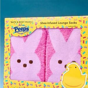 🆕Peeps x Bath & Body Works Pink Bunny Shea-Infused Lounge Socks